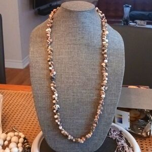 Vintage Bohemian Mermaidcore Handmade Braided Seashell Necklace - Pre-loved